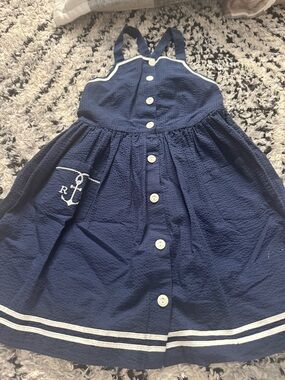 Polo by Ralph Lauren Navy Anchor Button-Down Sundress